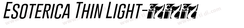 Esoterica Thin Light字体转换